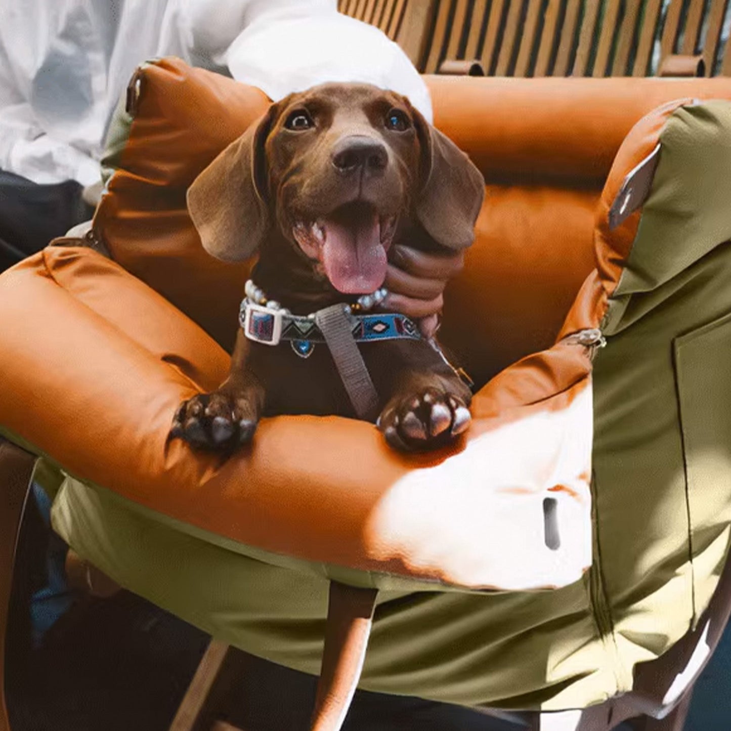 Faux-Leder Hunde Booster Bett – Stylisch, Sicher und Bequem | Karnz