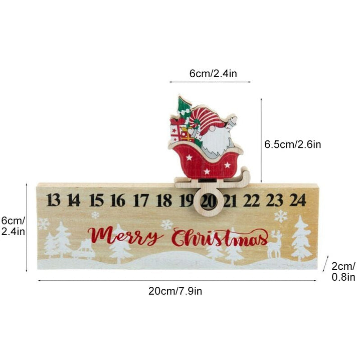 Frohe Weihnachten Holz Mobile Weihnachtsmann Kalender Ornament | Karnz