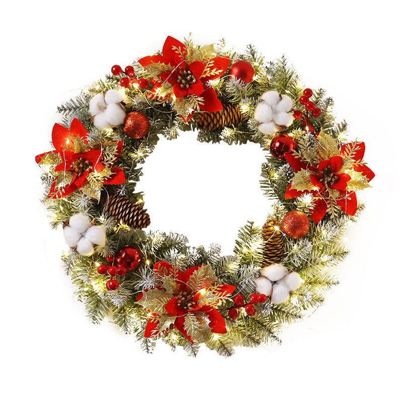 Weihnachtskranz mit Beleuchtung