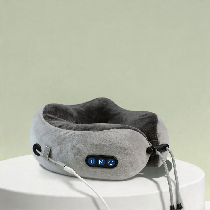 U-förmiges Nackenmassagekissen mit mechanischer Massage