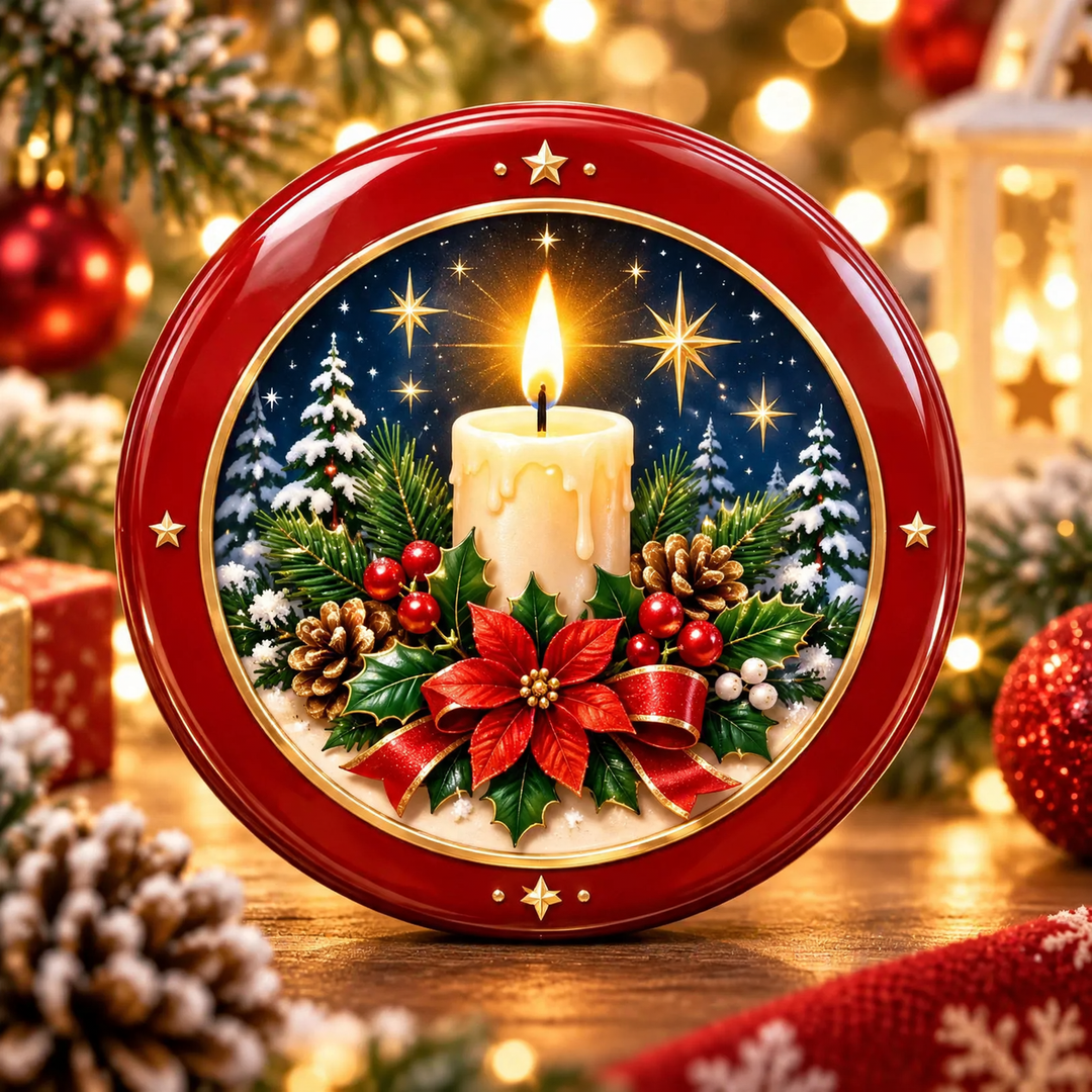 Dekorative Relief-Weihnachtsteller aus Acryl