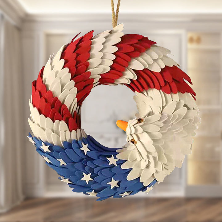 Dekorativer Kranz mit Sternen und Adler-Motiv