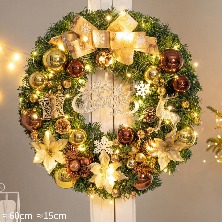Weihnachtskranz aus PVC, handgefertigt