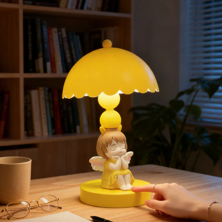 Engel Tischlampe, Nachttischlampe, 3-stufig dimmbar