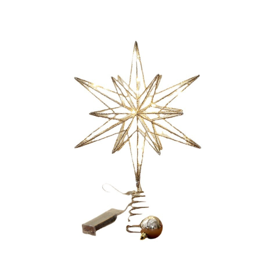 Weihnachtsbaum-Spitzenstern aus Eisen, 25x33 cm