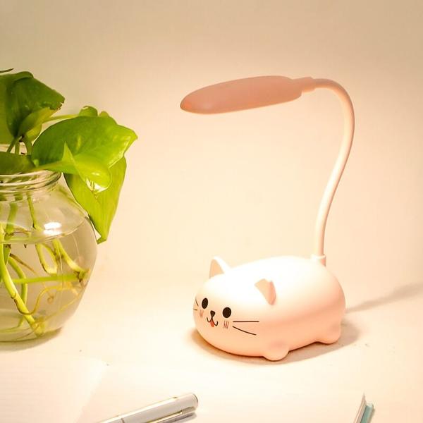 Mini Cartoon Cat LED Augen Schutz Leselampe USB Wiederaufladbare Schreibtischlampe | Karnz