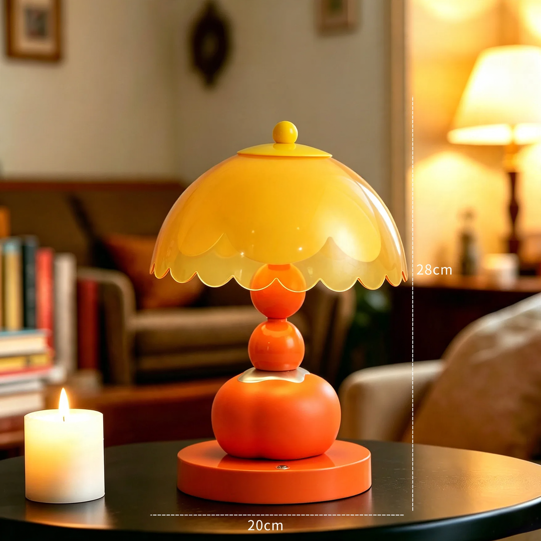 Kaki-Tischlampe, kreatives Design, Dekoelement