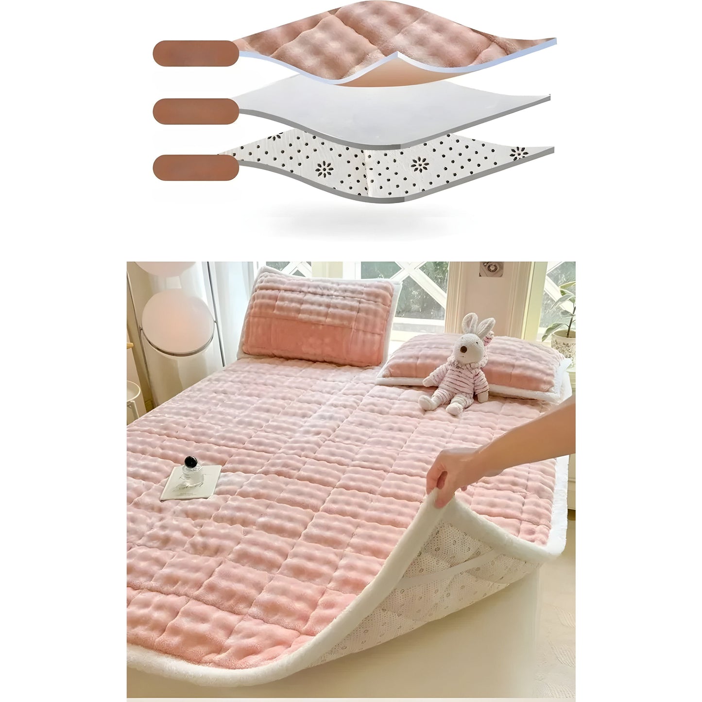 VelvetRest Bettwäsche - Wärmerer Winter Milchvelours Anti-Rutsch Matratzenbezug | Karnz