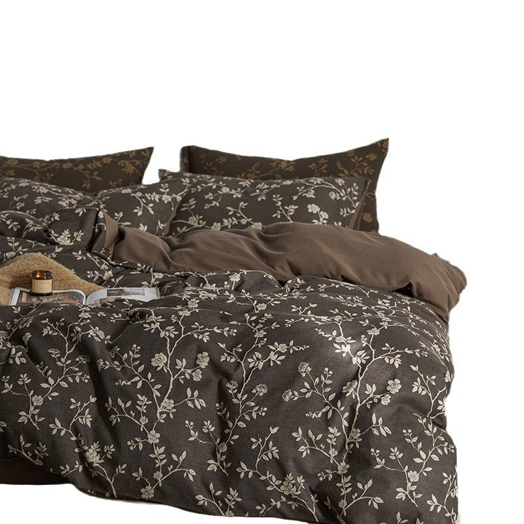 Vintage-Bettwäsche-Set, Baumwolle, Jacquard-Optik