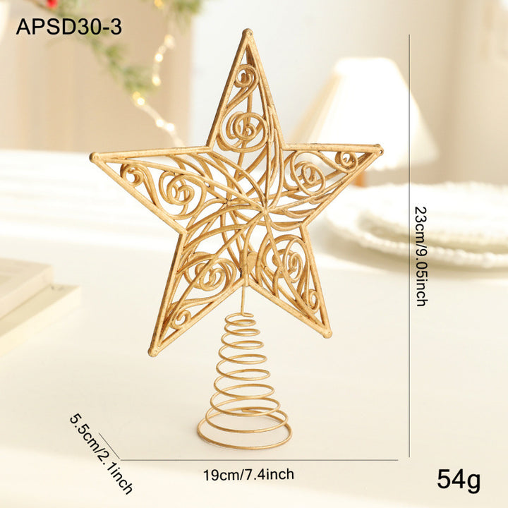 Weihnachtsbaum-Spitzenstern, strahlenförmiges Design