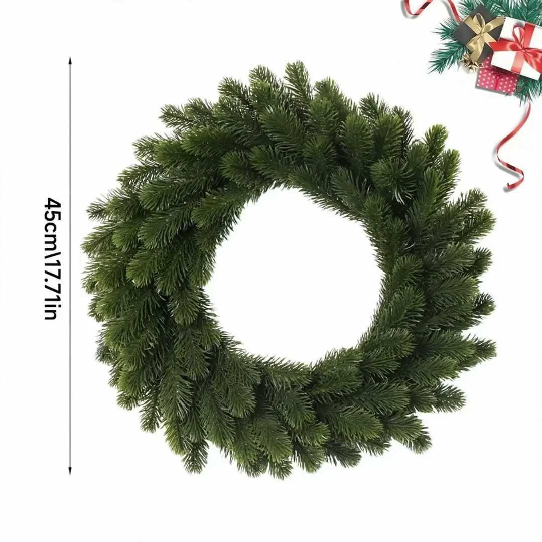Weihnachtskranz aus PE-Kunststoff für die Tür