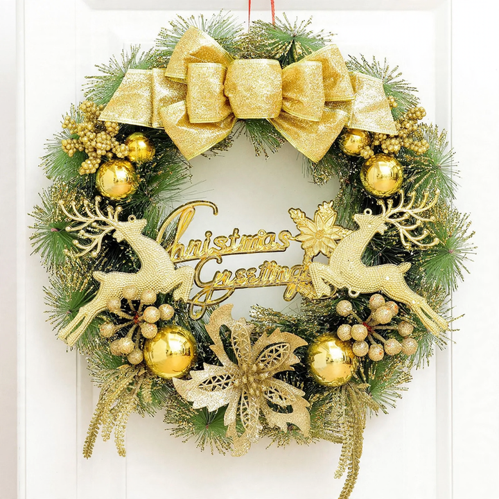 Beleuchteter Weihnachtskranz mit Aufhängung
