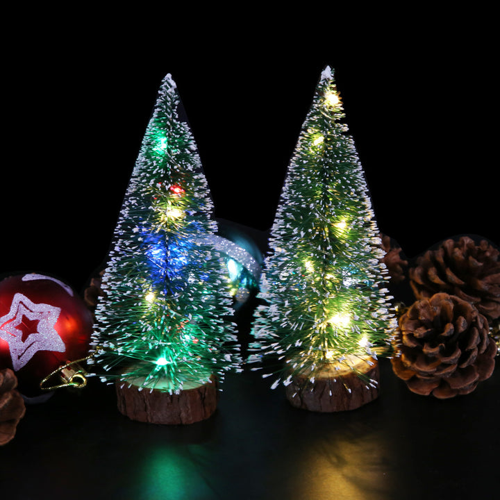 Mini-Weihnachtsbaum aus Kiefernnadeln mit LED-Beleuchtung, 40 cm