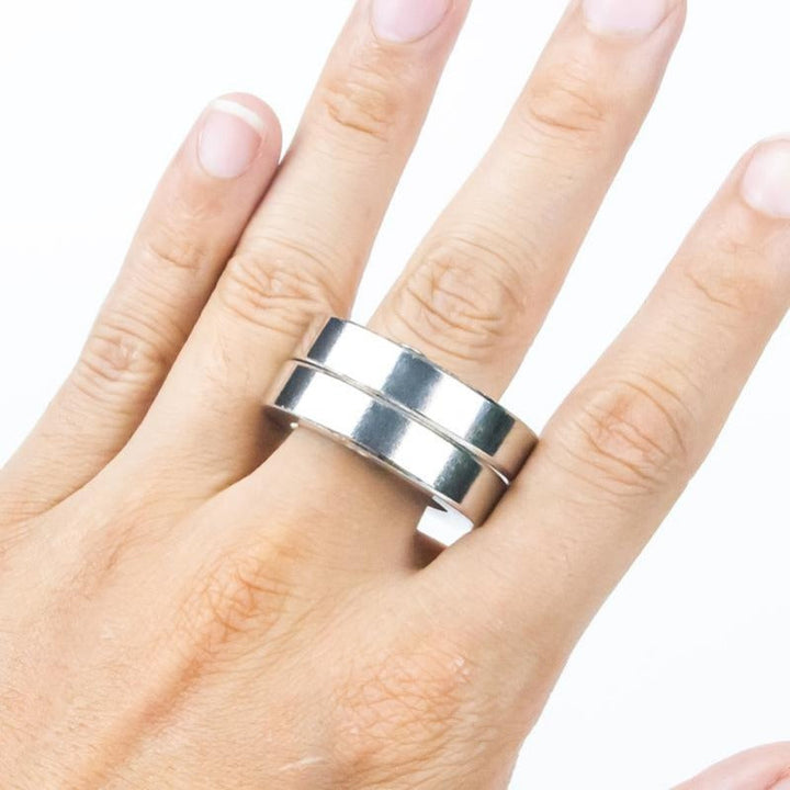 Karnz | Faltbares Vier-Ring-Rostfrei-Fidget-Spielzeug