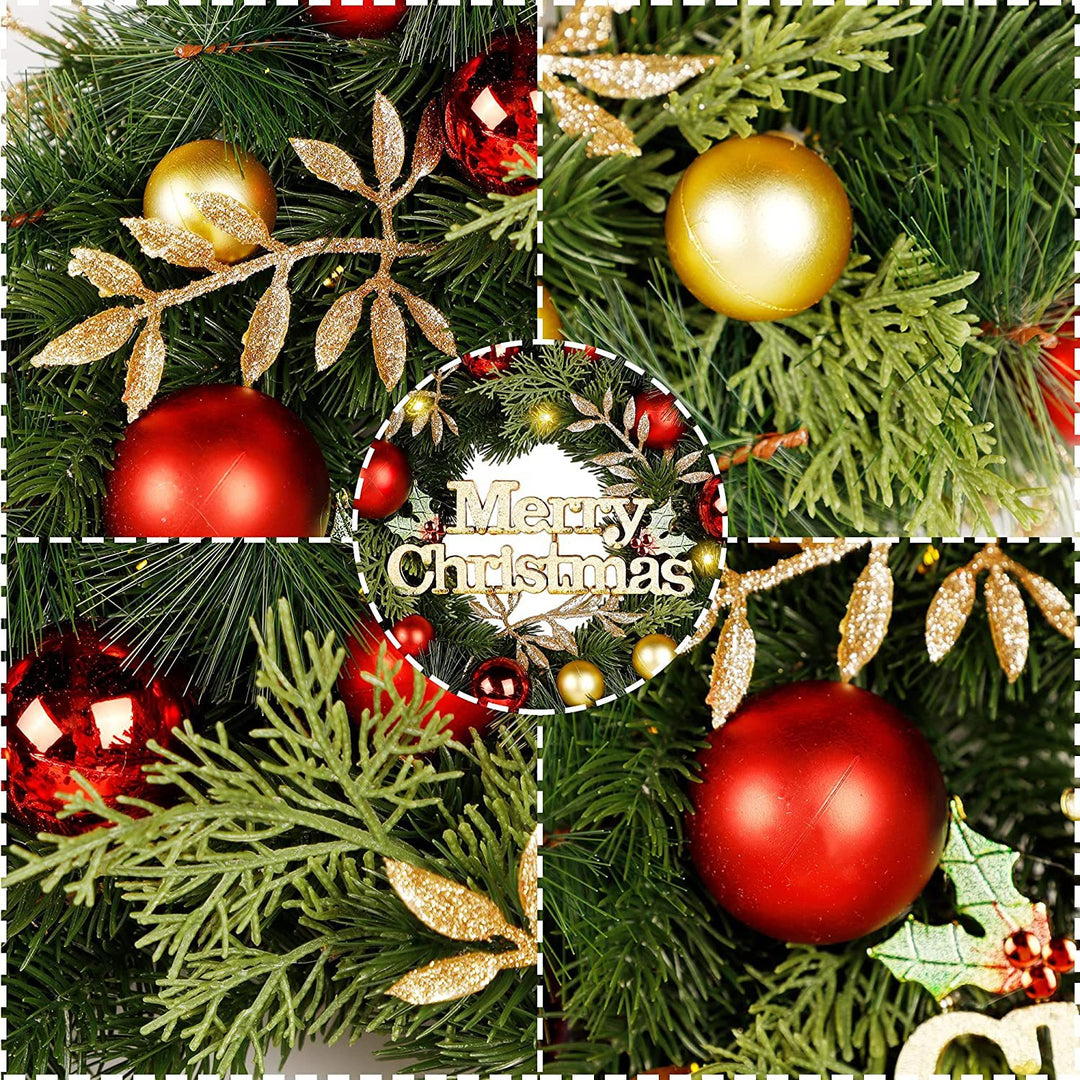 Weihnachtskranz aus PVC und PE mit LED-Dekoration
