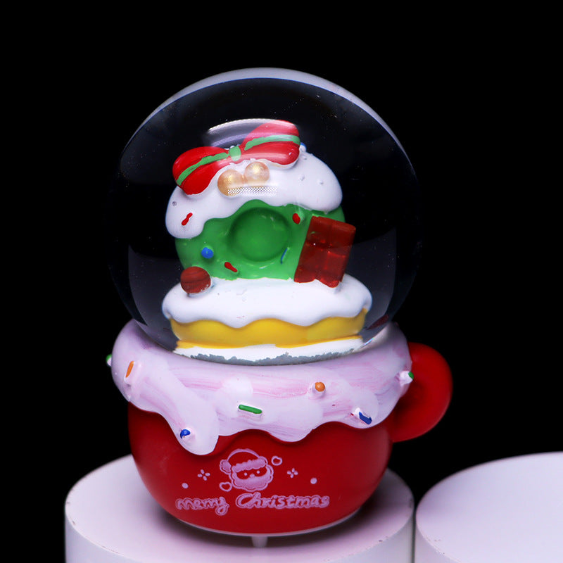 Mini-Schneekugel mit Lichteffekt