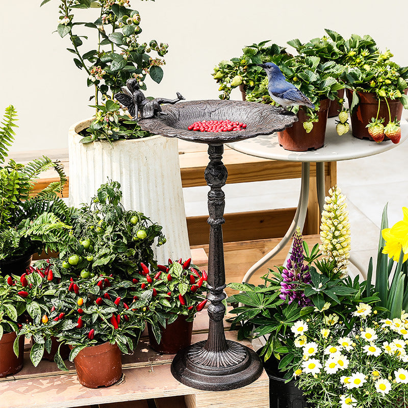 Stand-Vogeltränke aus Metall im Vintage-Stil