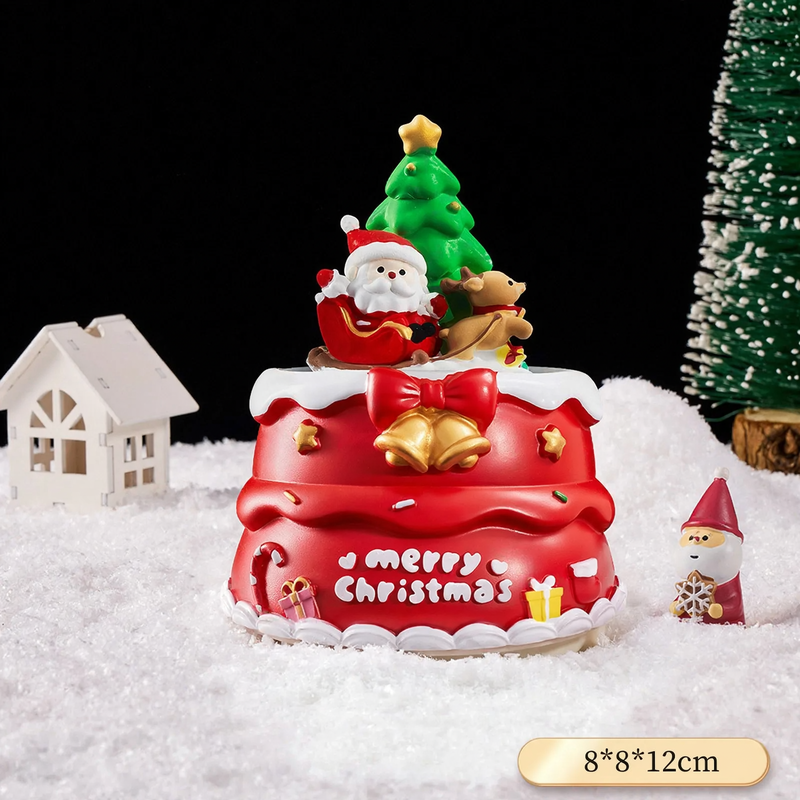 Weihnachtliche Schneekugel mit Spieluhr und Kutschen-Design