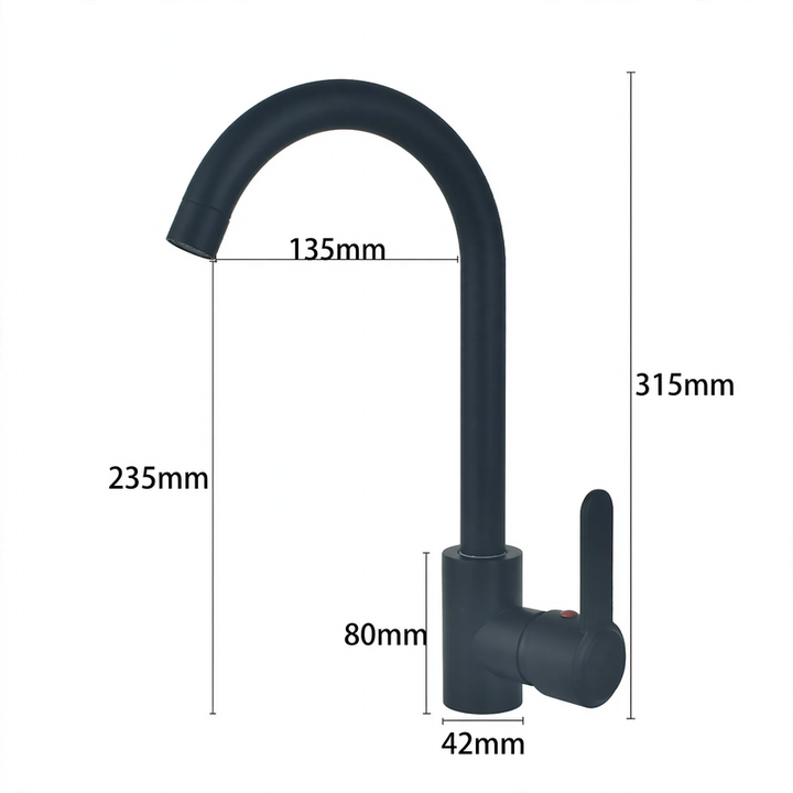 Edelstahl-Wasserhahn für Küche, Misch- oder Kaltwasser