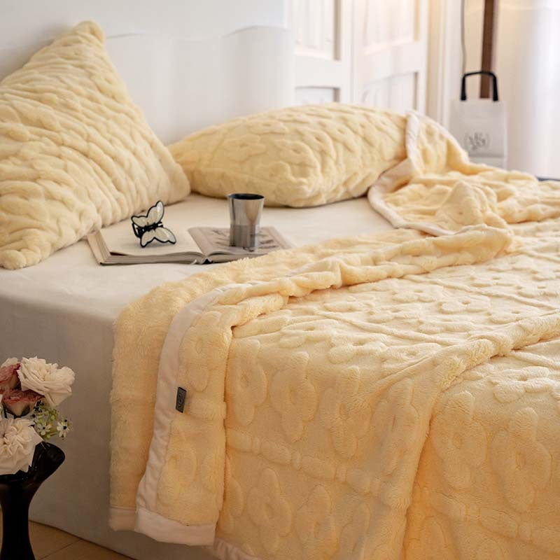 Korallenfleece-Wurfdecke, 400 g/m²