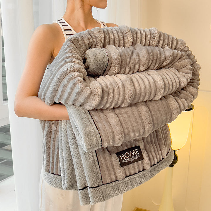 Doppelseitige Fleece-Decke, leicht und warm