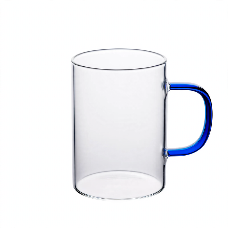 Borosilikat-Glas-Becher mit Holzgriff, 360 ml