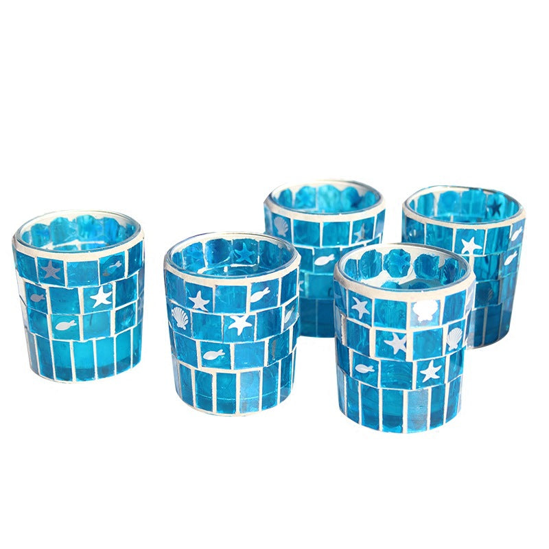 Mosaik-Glas-Kerzenhalter, verschiedene Sets