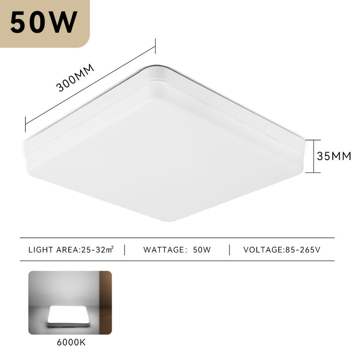 LED-Deckenleuchte, quadratisch oder rund