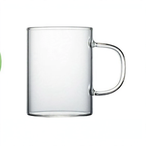 Borosilikat-Glas-Becher mit Holzgriff, 360 ml