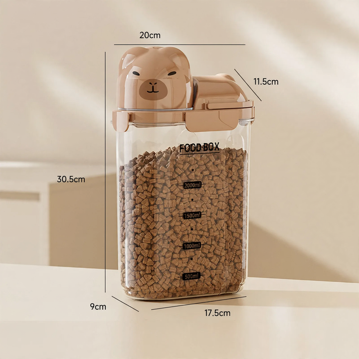 Vorratsdose für Tierfutter und Lebensmittel, 1–2 L