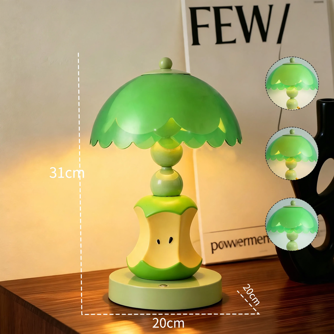 Apfel-Tischlampe aus ABS-Kunststoff