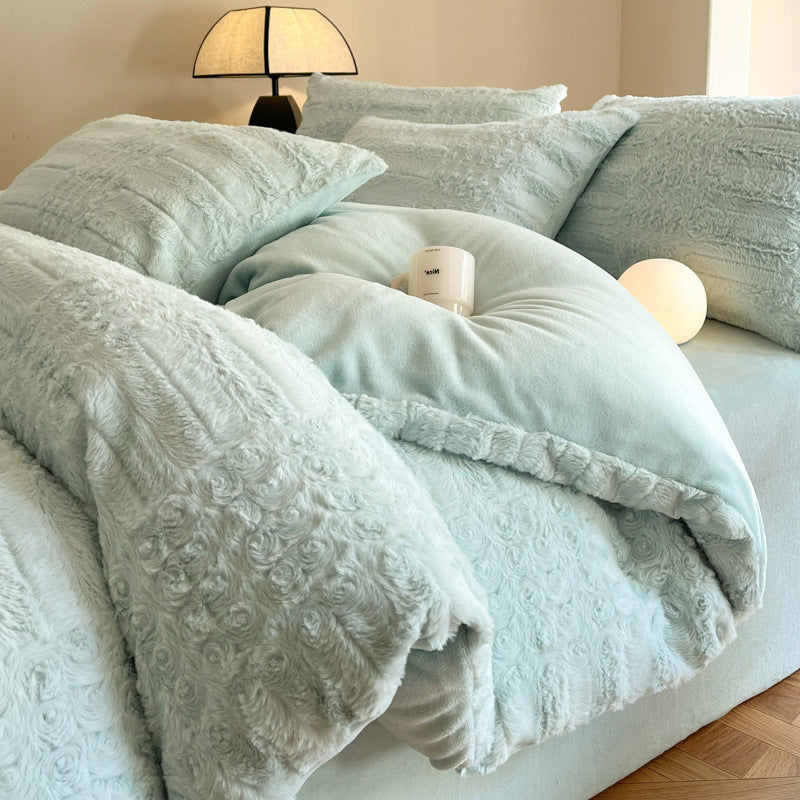 Milchfaser-Fleece Bettwäsche-Set, extra warm