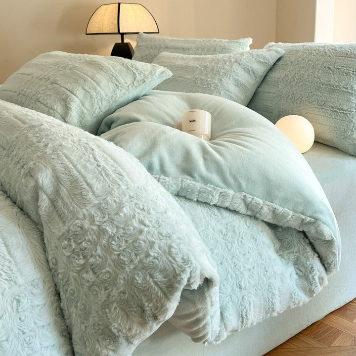 Milchfaser-Fleece Bettwäsche-Set, extra warm