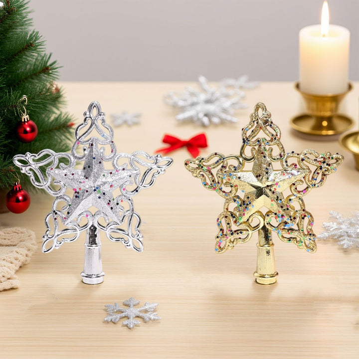 Weihnachtsbaum-Spitze Stern, durchbrochenes Design