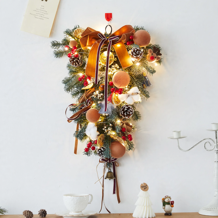 Weihnachtskranz aus PVC, halbmanuelle Fertigung