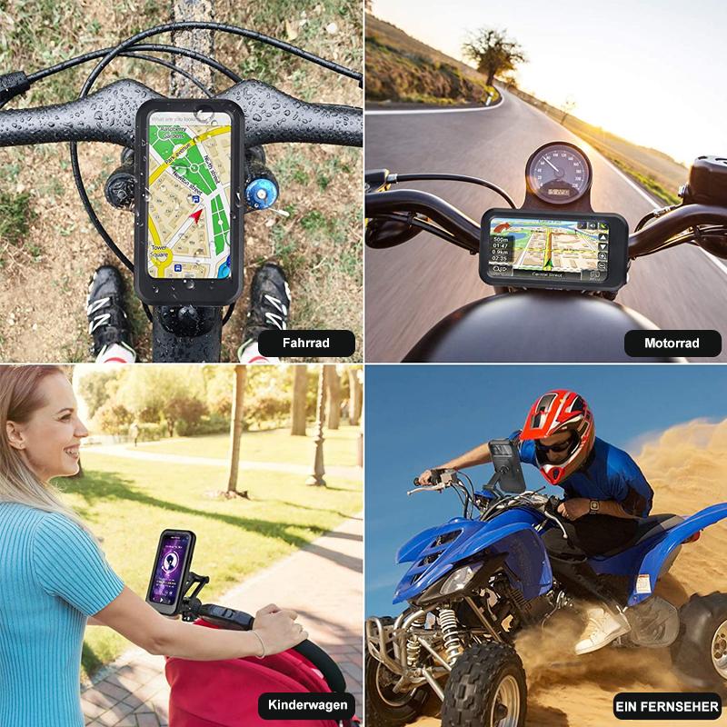 RideCharge Pro – Wasserdichter Handyhalter mit USB und 15W kabellosem Laden für Bike und E-Bike | Karnz