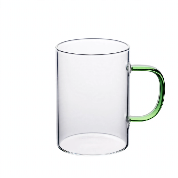 Borosilikat-Glas-Becher mit Holzgriff, 360 ml