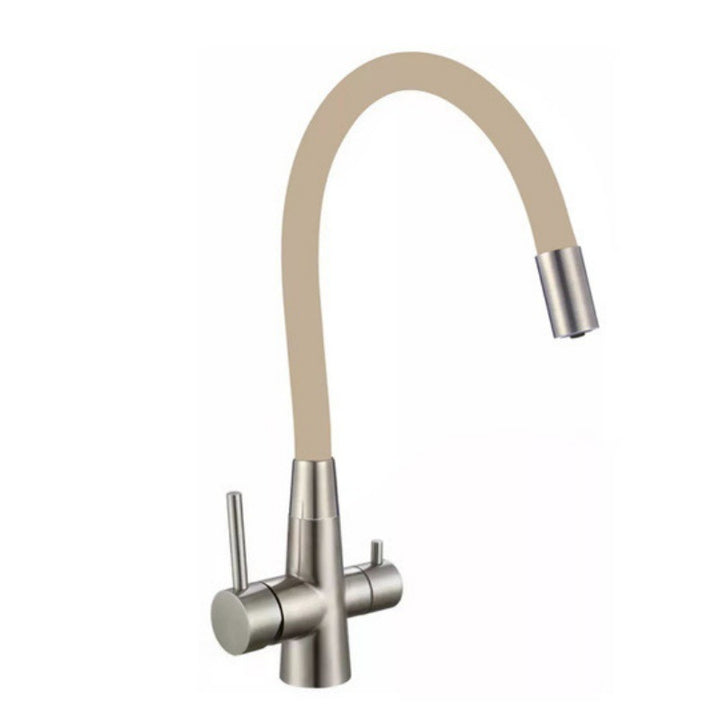 Edelstahl-Küchenarmatur mit Brausefunktion