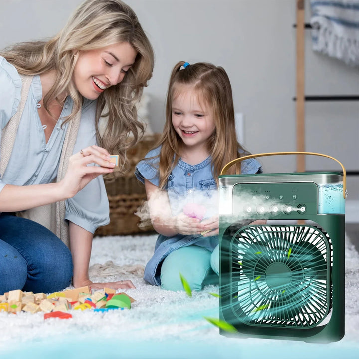 3-in-1 tragbarer Luftkühler mit Luftbefeuchter und LED-Nachtlichtern | Karnz
