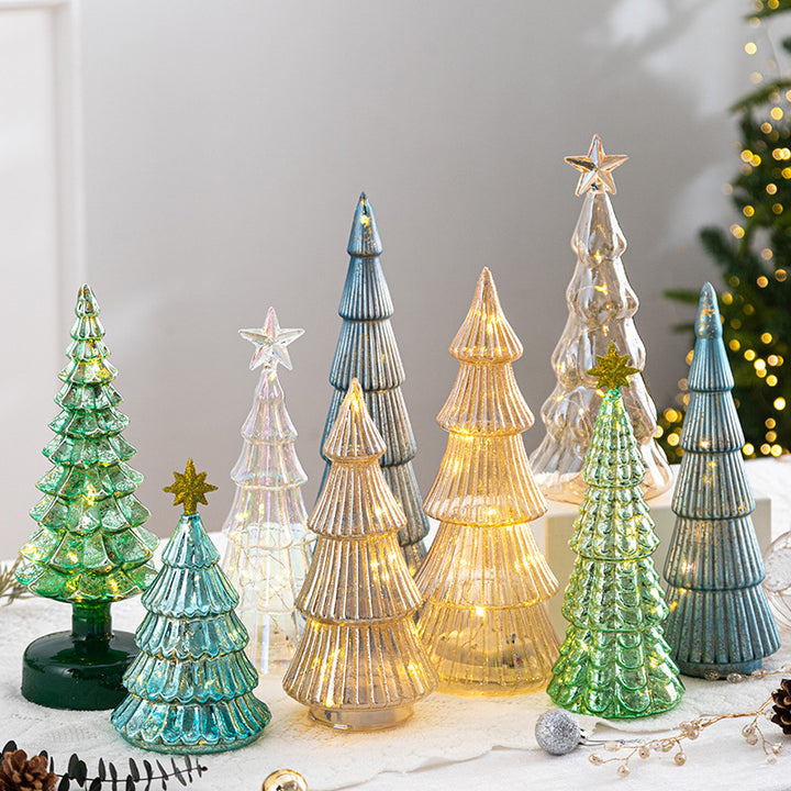 Weihnachtsbaum-Dekoration aus Kristallglas mit Beleuchtung