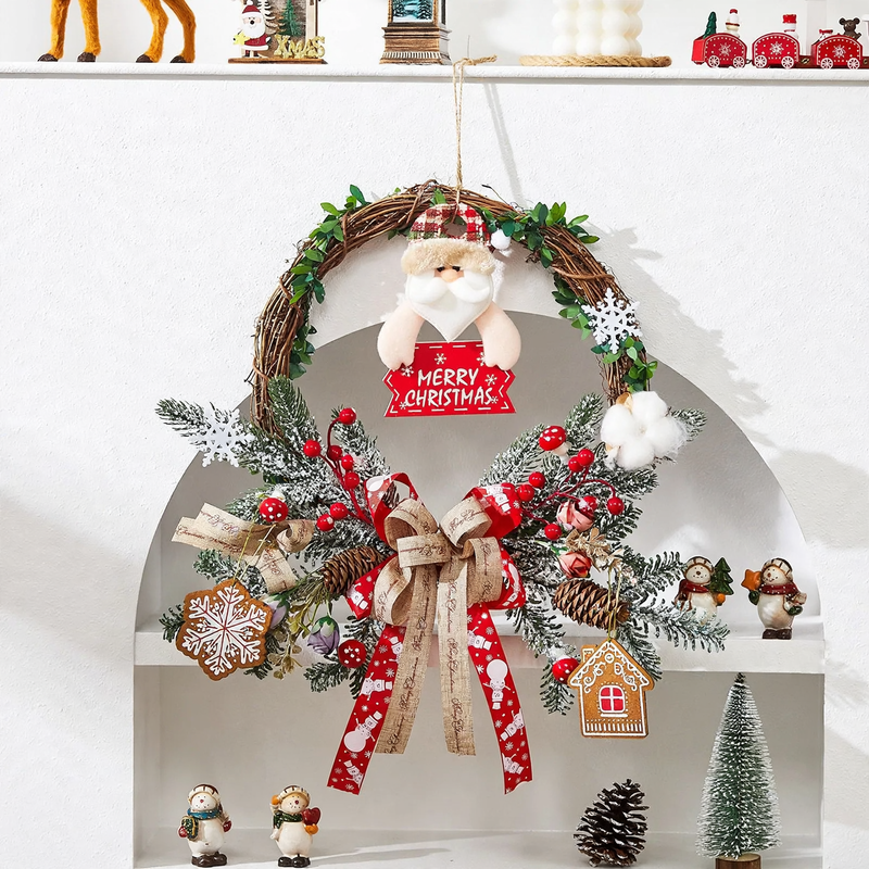 Weihnachtskranz mit Natur-Elementen, europäischer Stil