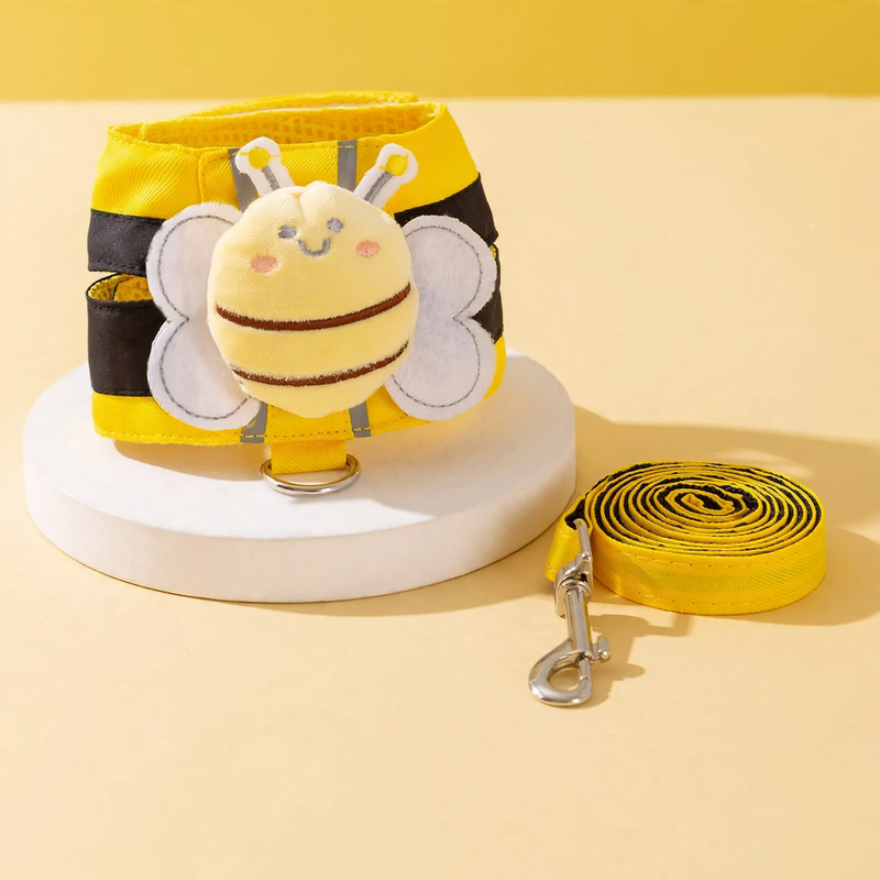 Katzen-Brustgeschirr mit Leine, Stoff