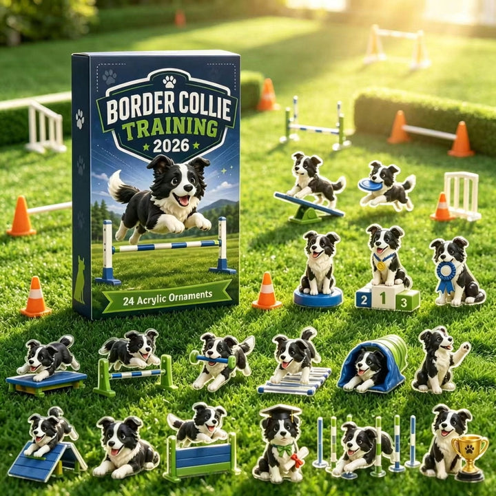 Border Collie Adventskalender aus Acryl