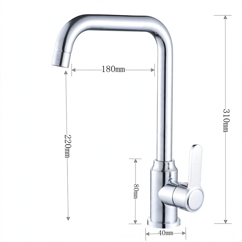 Edelstahl-Wasserhahn für Küche, Misch- oder Kaltwasser