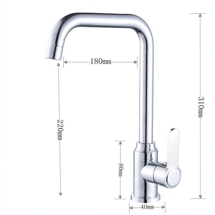 Edelstahl-Wasserhahn für Küche, Misch- oder Kaltwasser