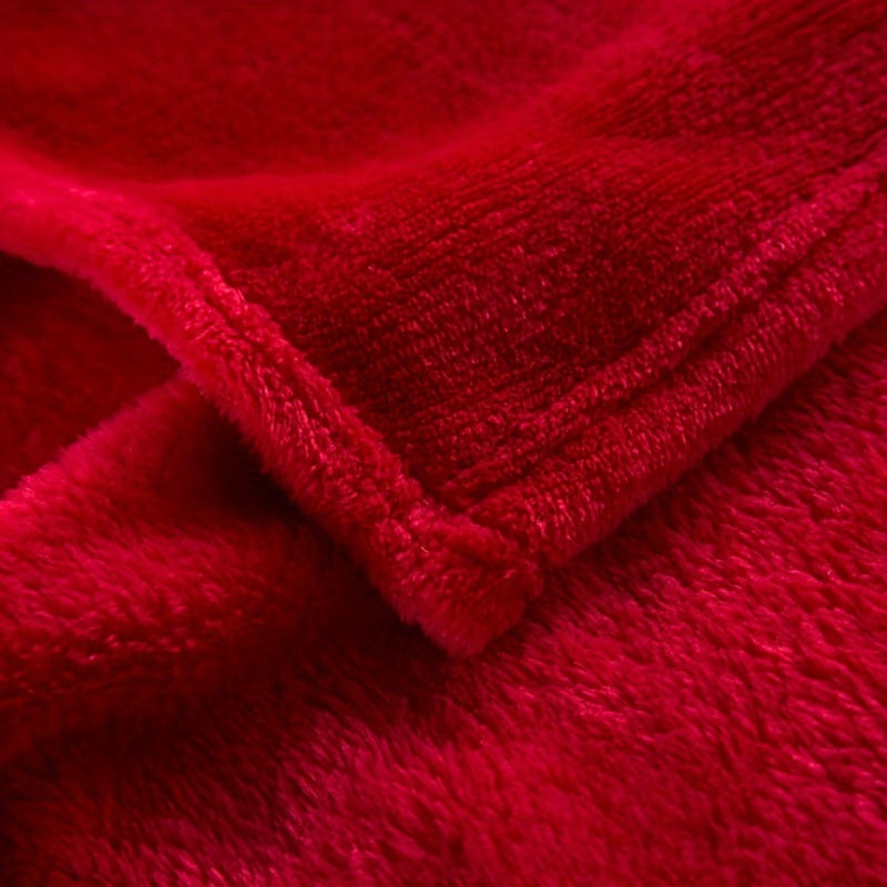 Kuschelige rote Flanell-Decke – Luxus und wohlige Wärme für gemütliche Nächte | Karnz