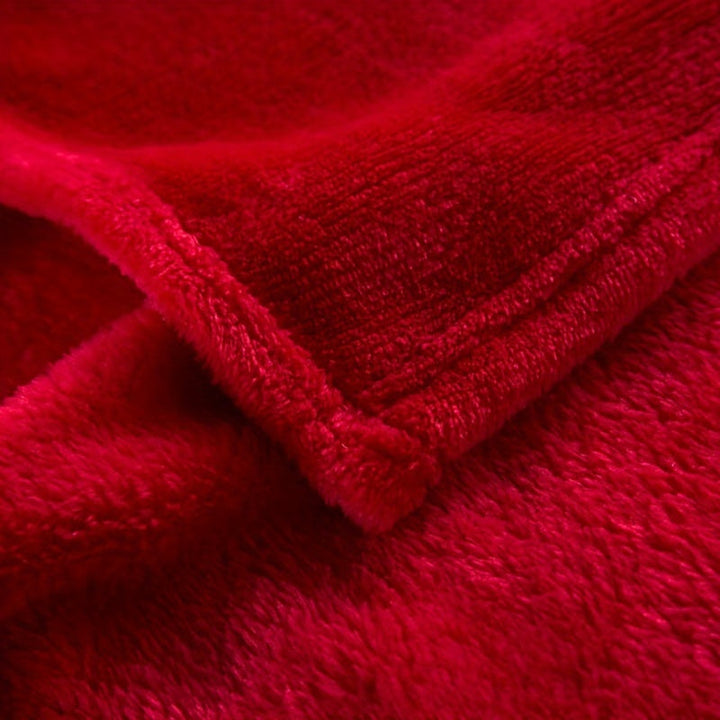 Kuschelige rote Flanell-Decke – Luxus und wohlige Wärme für gemütliche Nächte | Karnz