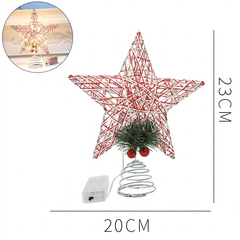 Beleuchteter Weihnachtsbaum-Stern aus Eisen