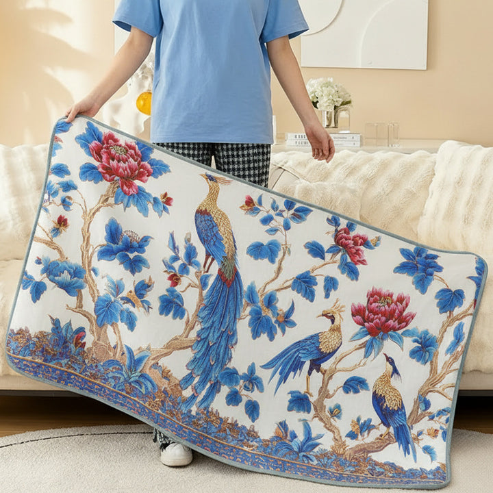Kristallseide-Decke mit Blumenmuster, doppellagig