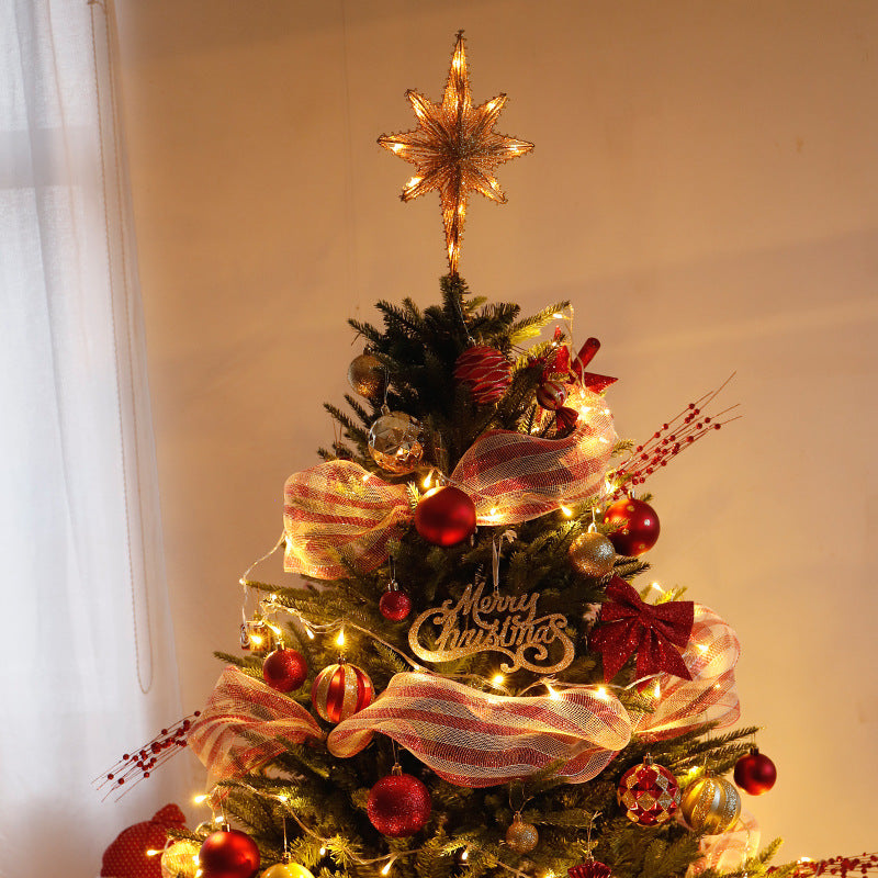 Weihnachtsbaumspitze Stern aus Eisen und Stoff